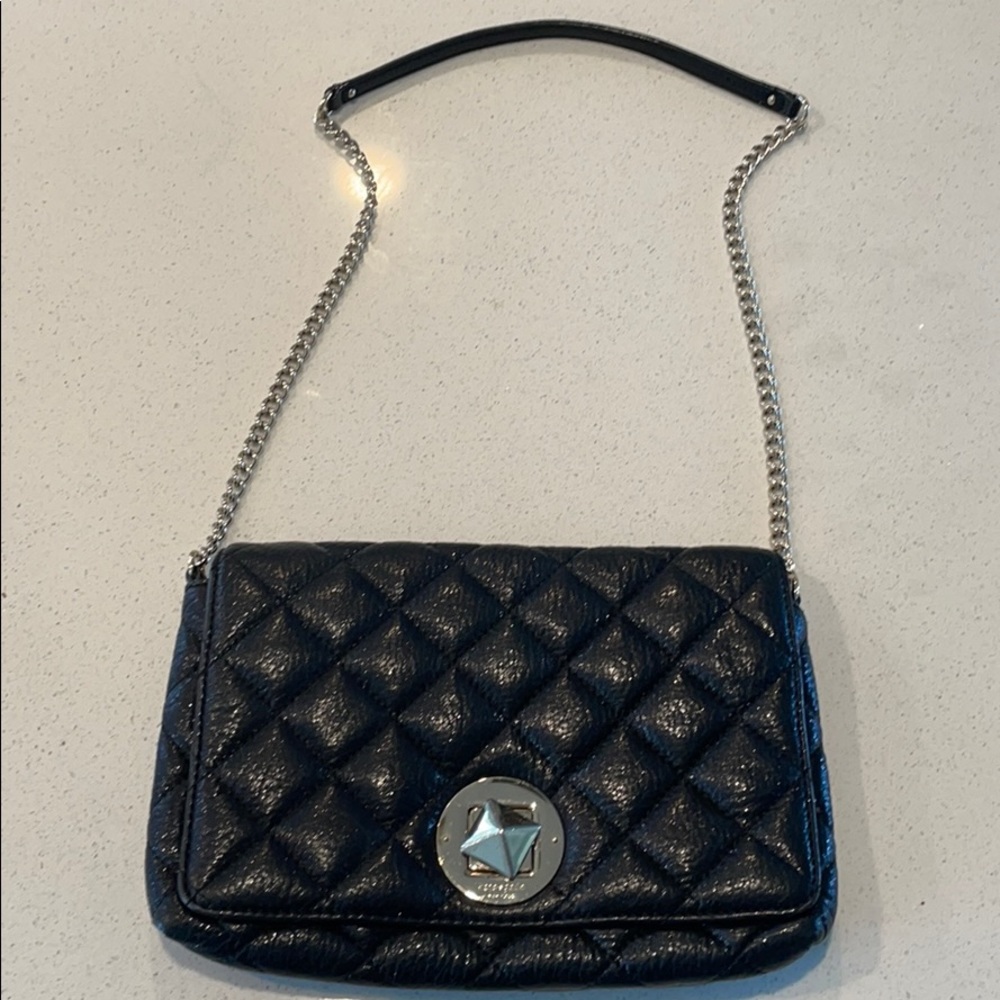 Kate spade quilted black shoulder purse